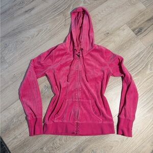 Jenni Pink Rhinestone y2k Zip-Up Hoodie